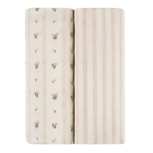 Pack N Play I Portable Crib Sheet Set - Linear Floral – Ely's & Co.