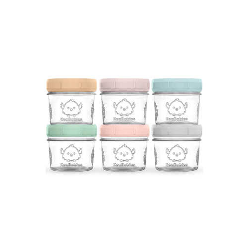6-Pack Prep Jars Food Glass Containers