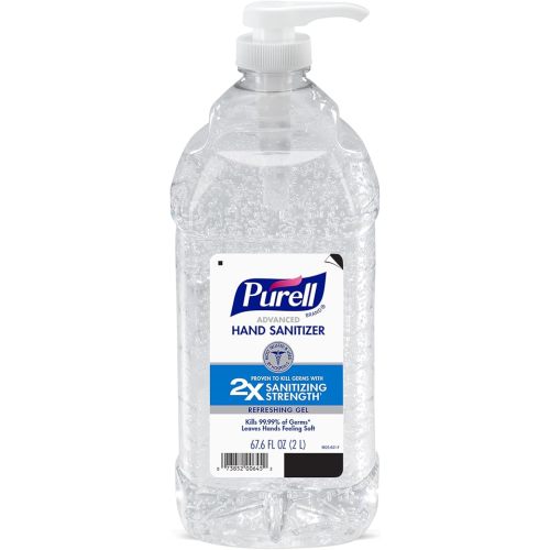Purell Advanced Hand Sanitizer Refreshing Gel, Clean Scent, 2-Liter Pump Bottle (Pack of 1) - 9625-04