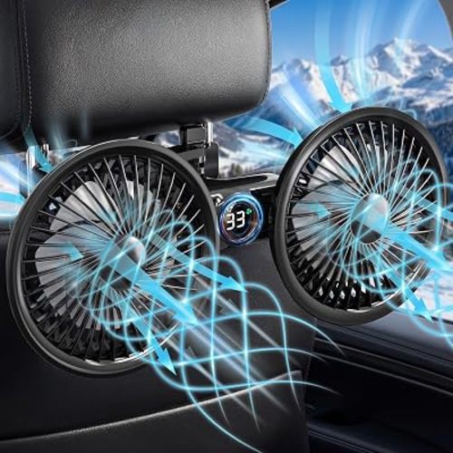 Car Fans for Backseat for Kids, Rechargeable Car Backseat Fan for Car Back Seat