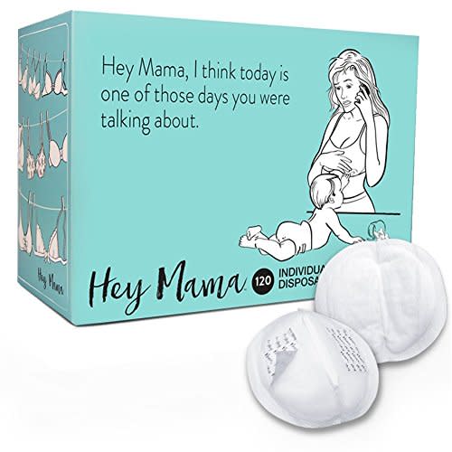 Hey Mama Disposable Nursing Pads - (120) Super Absorbent, Ultra Comfortable & Individually Wrapped