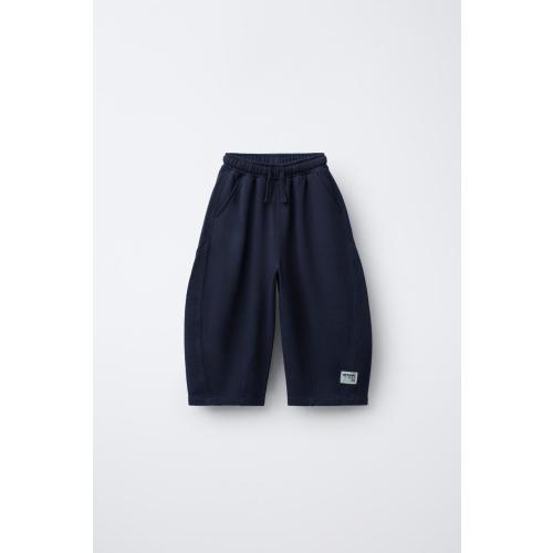 BALLOON PANTS WITH LABEL - Navy blue | ZARA United States