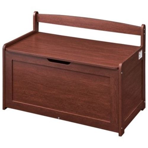 VEVOR Wooden Toy Chest for Kids, Toddler Toy Storage Box with Flip-Top Lid and Safety Hinge, 32.68 x 17.91 x 24.02" Large Kids Storage Bench, Cherry