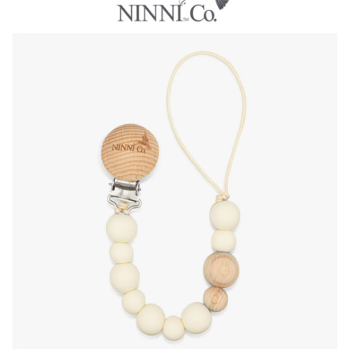 Ninni Co. Marshmallow Cream Pacifier Clip