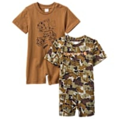 Carhartt Construction Short-Sleeve Romper 2-Piece Set for Babies | Bass Pro Shops