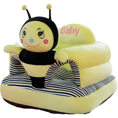 Baby Support Seat, Cute Baby Sofa Chair for Sitting Up, Comfy Plush Infant Seats (Honeybee,W17.5 x H17.5)