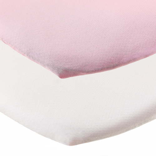 Parent's Choice 180 Thread Count Pink Cotton Fitted Bassinet Sheets, 2 Pack
