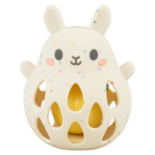 Silicone Rattle Bunny - Soft Silicone, Ages 0+ mo.