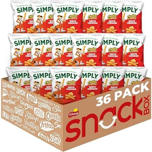 Simply, Cheetos Crunchy White Cheddar, 0.875 Ounce (Pack of 36)