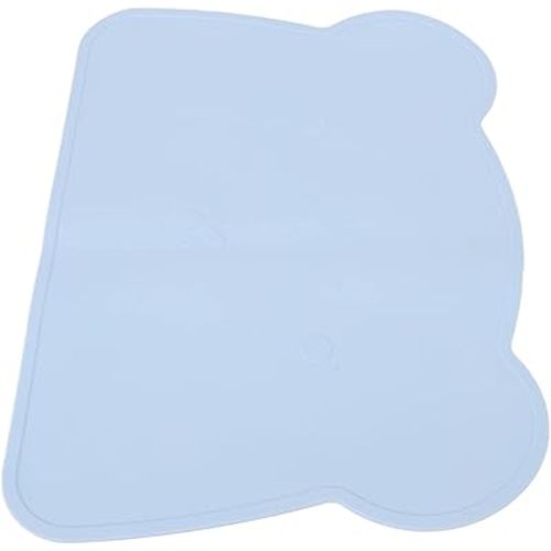 Toddler Placemats for Dining Table, Kids Placemats Bear Shape Anti Slip Soft Elastic Silicone 14.4X10.4in Silicone for Toddlers for Home Hotel Restaurant (Blue)