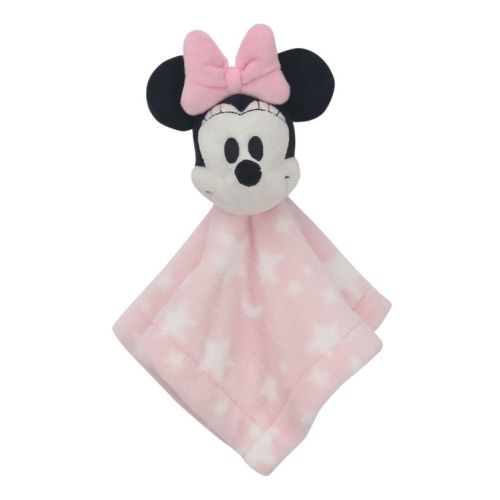 Lambs & Ivy Disney Baby Minnie Mouse Pink Stars Security Blanket/Lovey