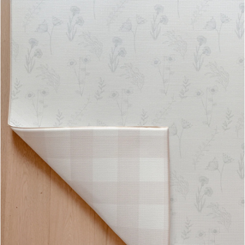 Padded Play Mat - Sage Floral & Gingham