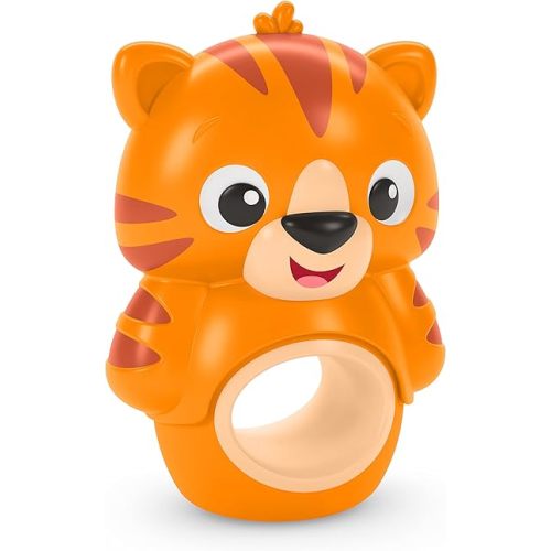 Baby Einstein Teethe & Wobble Tinker Tiger Teether Toy, BPA Free, for Cause and Effect Learning, Infants Ages 3 Months and Up