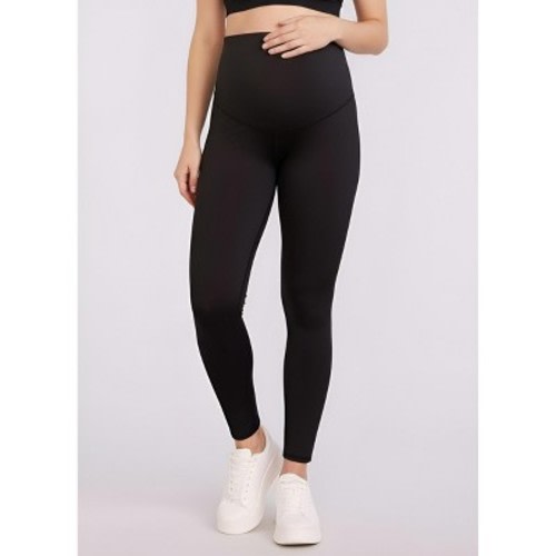 Women's Active Over the Belly Maternity Leggings - Black - Size: X Large - Motherhood Maternity