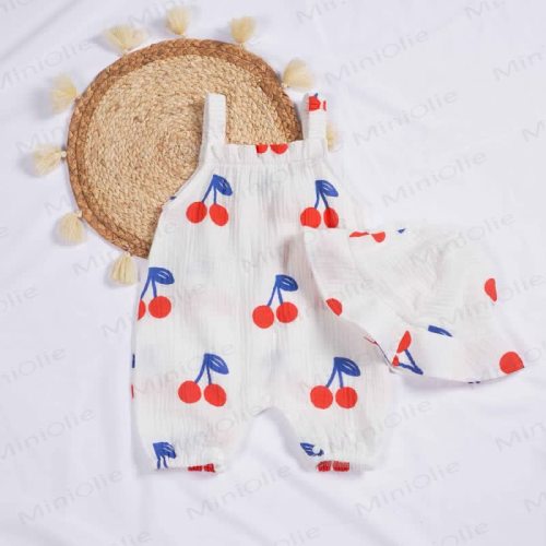 Cherry Jumpsuit with Hat