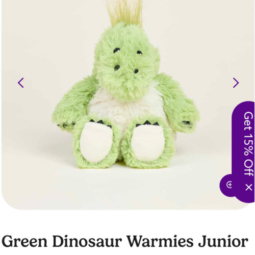 Green Dinosaur Warmies Junior – Warmies USA
