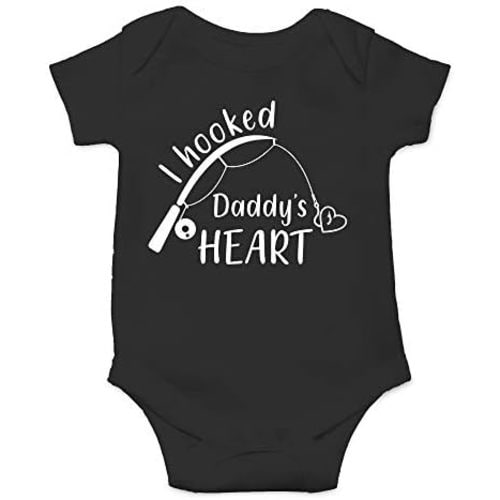 CBTwear I Hooked Daddy's Heart - Baby Clothes - Funny Newborn Bodysuit Outfits for Boys and Girls