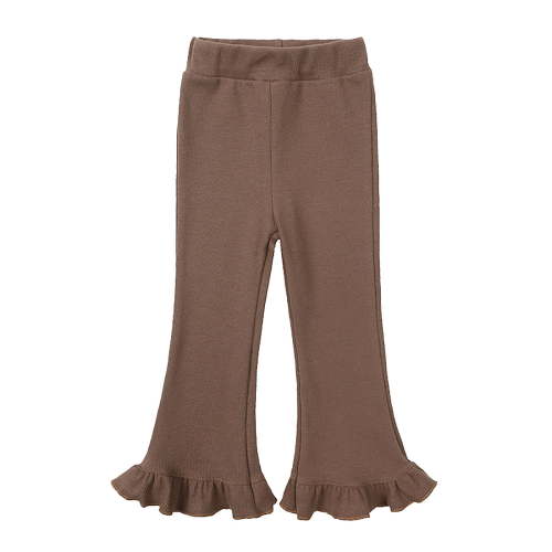 JYnXIANTI Toddler Infant Bell Bottoms Baby Girls Ruffle Flare Leggings Casual Fashion Bootcut Pants Trousers 6M- 7T