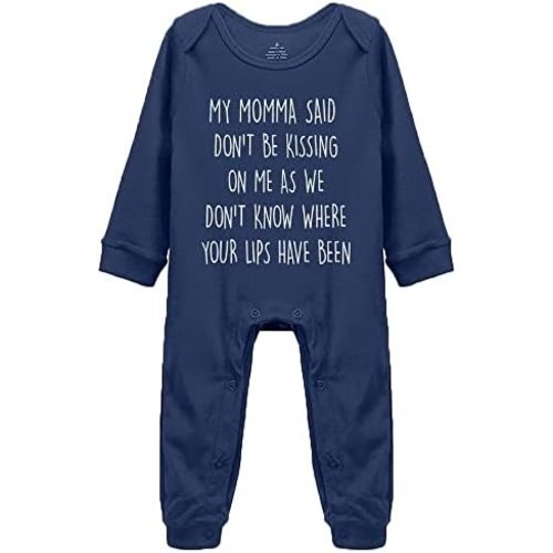 My Momma Said Don't Be Kissing On Me Baby Bodysuit Unisex Infant Bodysuits