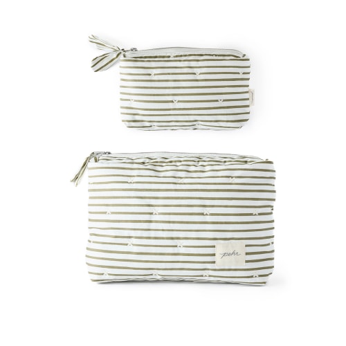 On The Go Pouch Set - Stripes Away Olive