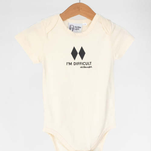 Baby I'm Difficult Onesie – Ski Like a Girl