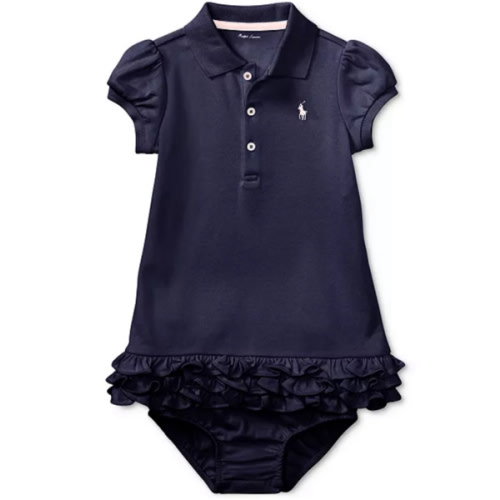 Baby Girls Ruffled Trim Cupcake Dress