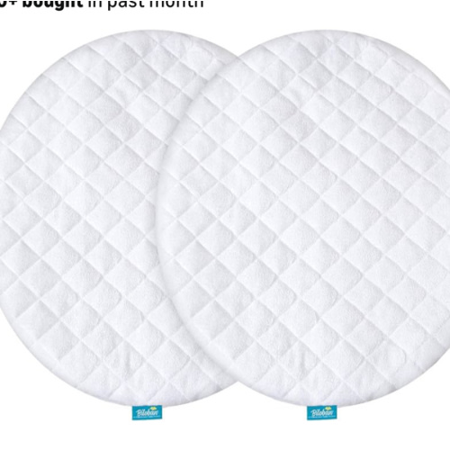 Waterproof On The Go Bassinet Mattress Pad Cover Compatible with Fisher Price On The Go Baby Dome, 2 Pack, Ultra Soft Surface, Breathable and Easy Care