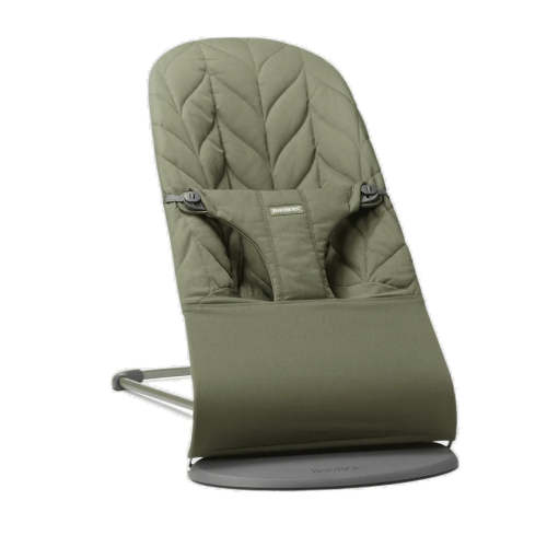 Bouncer Bliss - Dark Green and Petal Quilt Gray