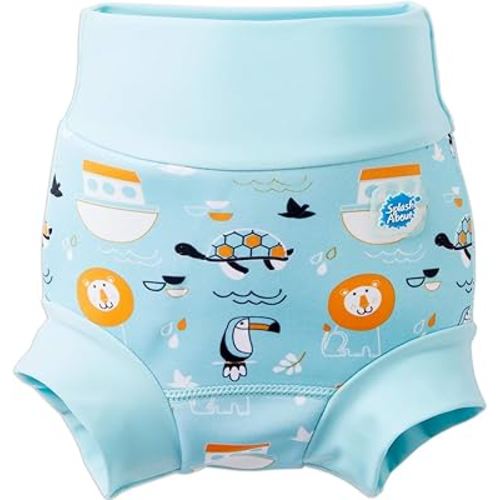 Splash About Happy Nappy Reusable Swim Diaper, Noah's Ark, 0-3 Months