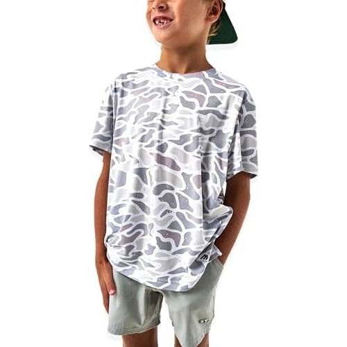 Burlebo Youth Go to Tee Lightweight Performance T Shirt for Kids, Breathable Athletic Short Sleeve Shirt