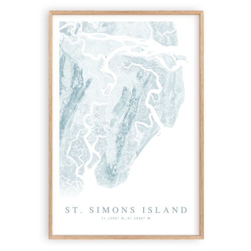 St. Simons Island Map Print