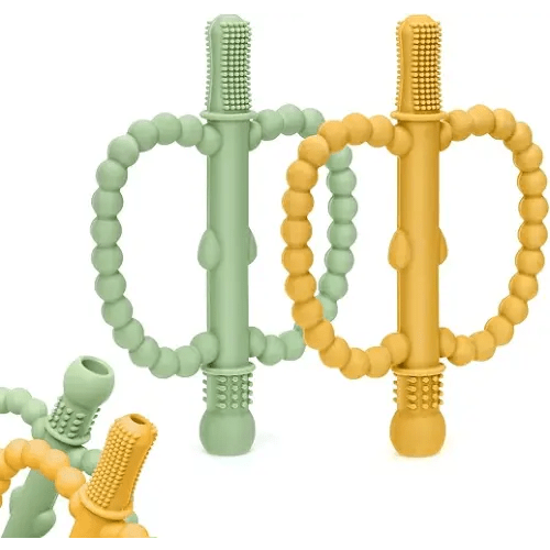 Baby Teething Toys for Babies 0-36 Months – Anti-Choking Design, Teething Relief for Straws Sticks, Chew Straw Sensory Toy for Infant Toddlers Silicone teether Tubes