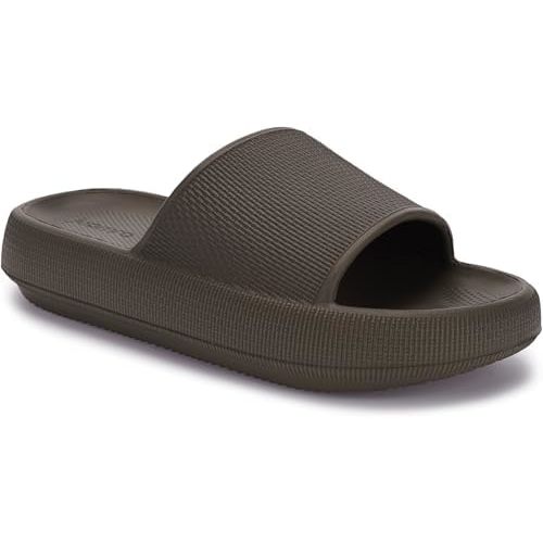 Joomra Pillow Slippers for Women and Men Non Slip Quick Drying Shower Slides Bathroom Sandals | Ultra Cushion | Thick Sole
