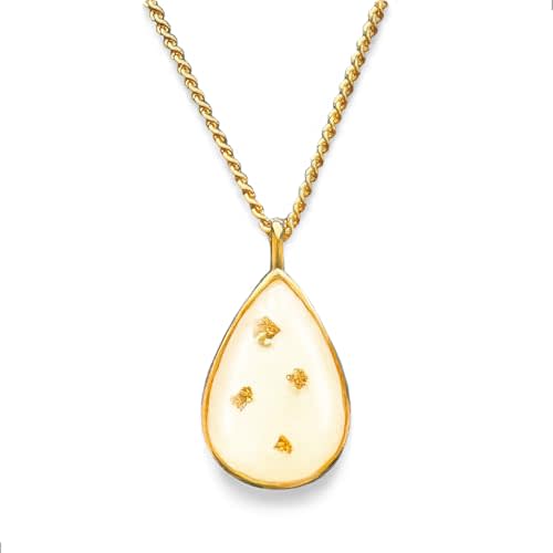 Milky Treasures Gold Necklace DIY Breastmilk Jewelry Making Kit | Gold Plated 925 Sterling Silver Pendant | Breastfeeding Keepsake | New Mom Gifts | Lactation | Mother's Day [Full KIT]