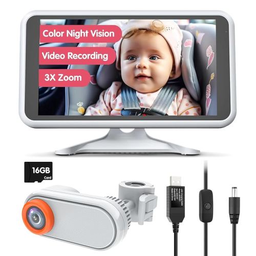 Baby Car Camera with USB White