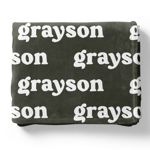 Botanicals Personalized Color Blanket