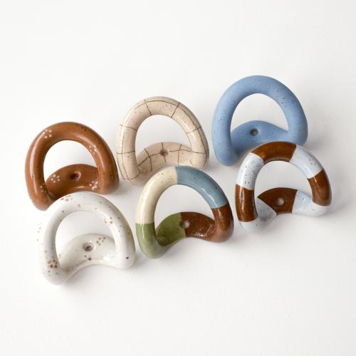 Ceramic Wall Hooks Handmade Decorative Coat Hook / Colorful Towel Hook / Wall Hanging Maximalist Pattern
