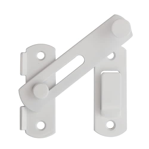 Alise 4 inch Heavy Duty Flip Latch Gate Latches, Safety Door Lock for Barn Wood Fence Sliding French Doors,SUS304 Stainless Steel Gate Hardware. White Finish MS9500-W