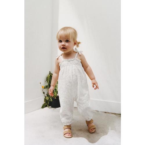EMBROIDERED OVERALLS - White | ZARA United States