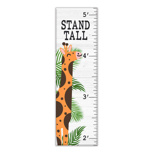 Tiny Dreamers Animal Growth Chart Canvas Wall Art, 12x40
