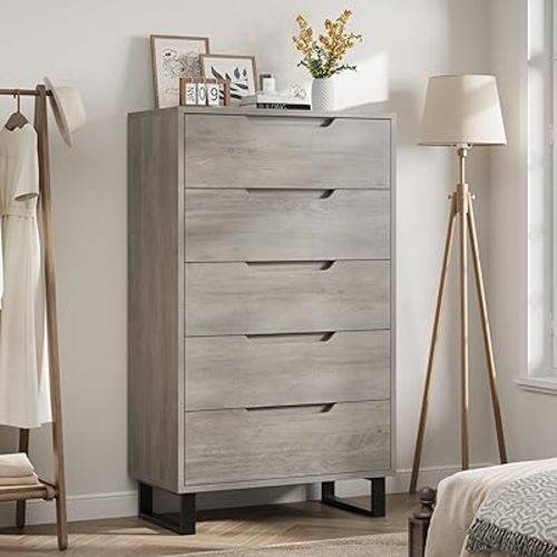 Garvee 5 Dresser for Bedroom, 50.5" Vertical Dresser Drawer with Storage