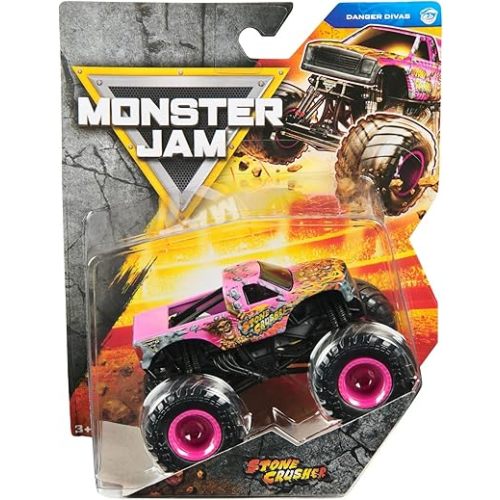 Monster Jam 2025 Official 1:64 Diecast Truck Series 43 Danger Divas Stone Crusher