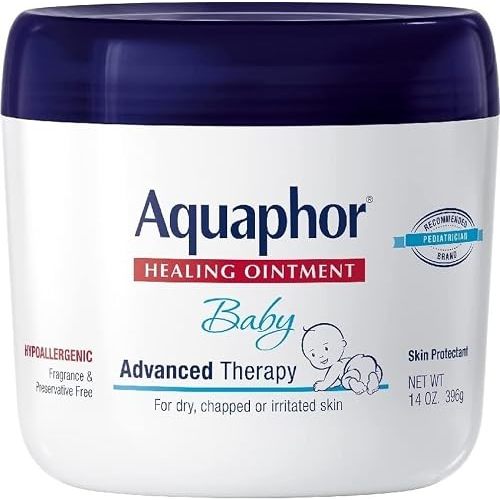Aquaphor Baby Healing Ointment - Advance Therapy for Diaper Rash, Chapped Cheeks and Minor Scrapes - 14 Ounce (Pack of 1) Jar