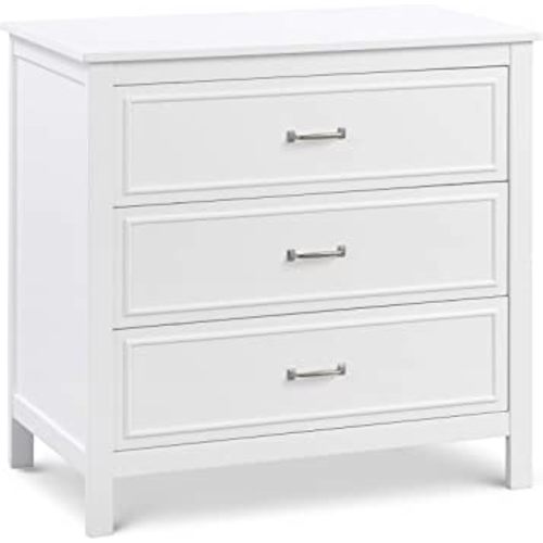 DaVinci Charlie 3-Drawer Dresser in White , 35x20x34 Inch (Pack of 1)