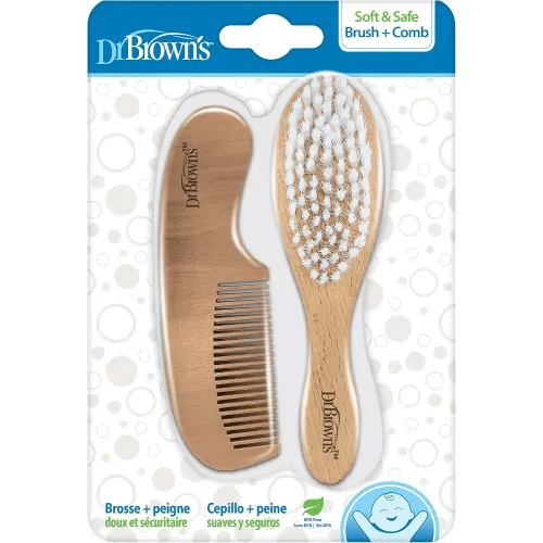 Dr. Brown's™ Soft and Safe Baby Brush + Comb