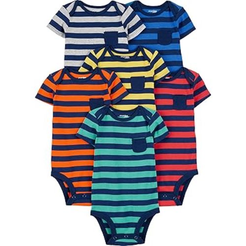 Simple Joys by Carter's Baby-Boys 6-Pack Short-Sleeve Bodysuit