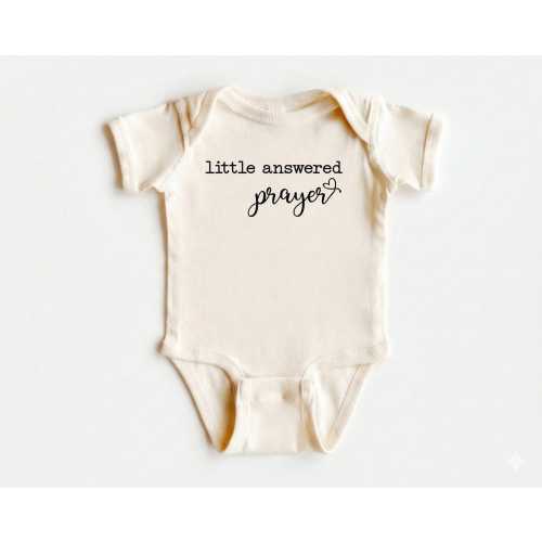 Little Answered Prayer Baby Onesie®, Christian Baby Bodysuit, Baby Shower Gifts, Love Baby Onesie®, Newborn Bodysuit, Baby Natural T-Shirt