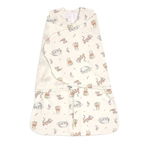 HALO Disney 100% Cotton Sleepsack Swaddle | Winnie Frolic, Newborn 0-3 Months