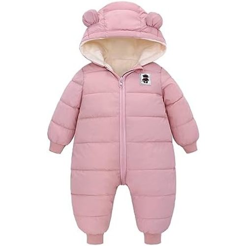 LAT Baby Snowsuit Winter -Super Warm New Born baby girls Jacket Hoodie Romper -Unisex Coat Toddler Clothes