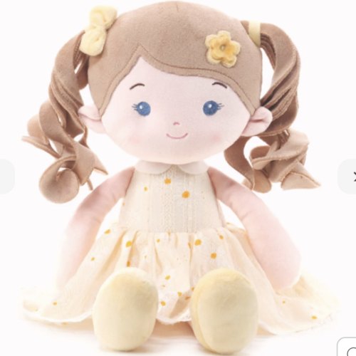 Leyadoll Personalized Baby Doll Gifts Plush Curly Girl Toys with Love 16" Pink – Leya Doll